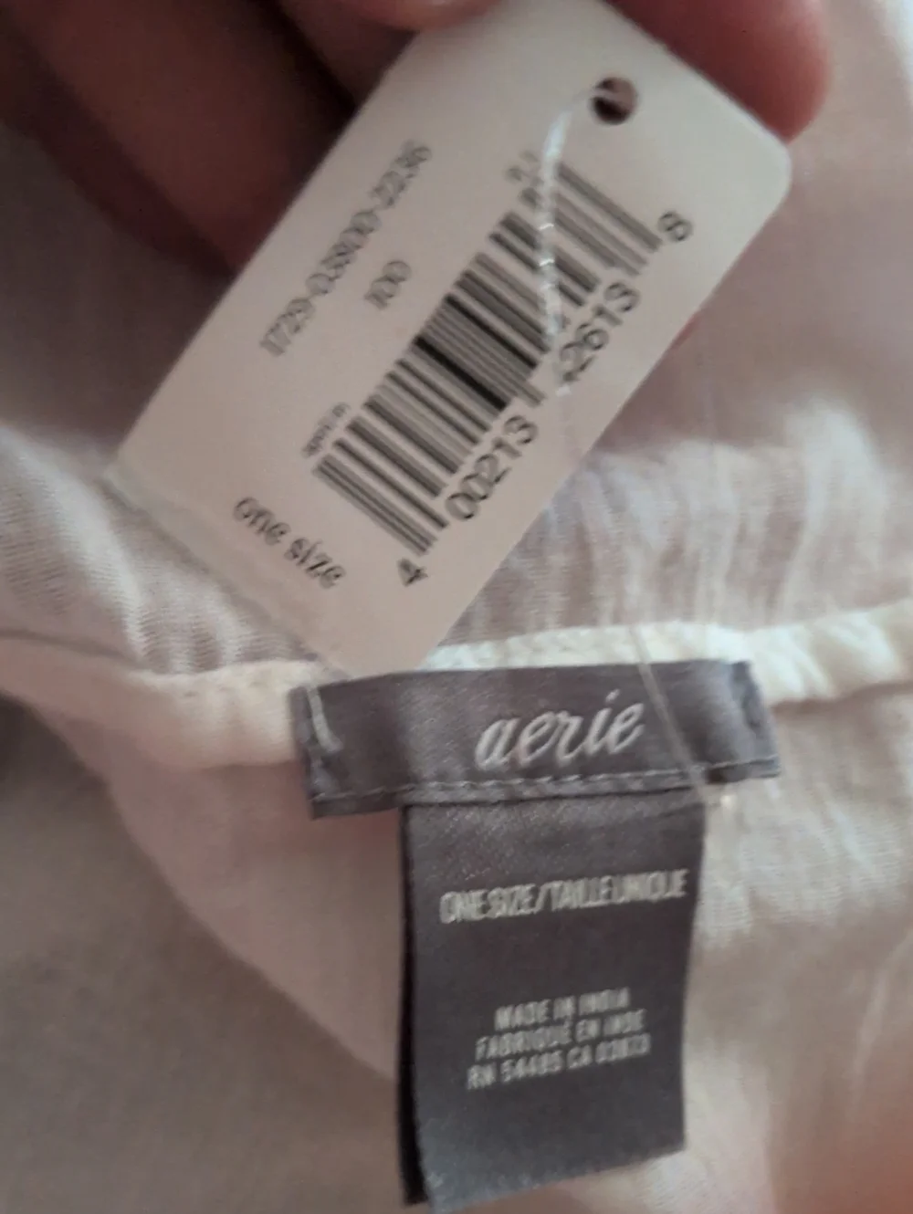 Aerie White Gauze Embroidered Infinity Scarf NWT Lightweight - Picture 2 of 3